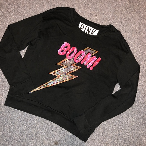 PINK Victoria's Secret Sweaters - PINK Victoria's secret sequin sweater M